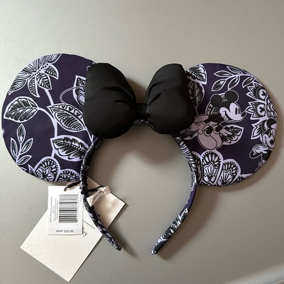 Disney’s Vera Bradley Minnie Mouse Ears - Flirty Floral Tonal - NWT